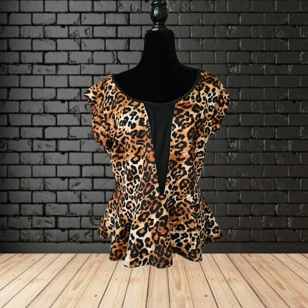 Y2K Leopard Print Fitted shirt Sassy Vibe Party Babydoll